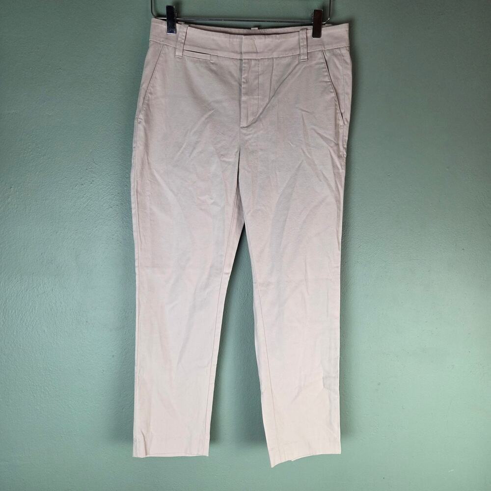 Vince Womens 6 Coin Pocket Chino Pants Beige Ankle Cropped